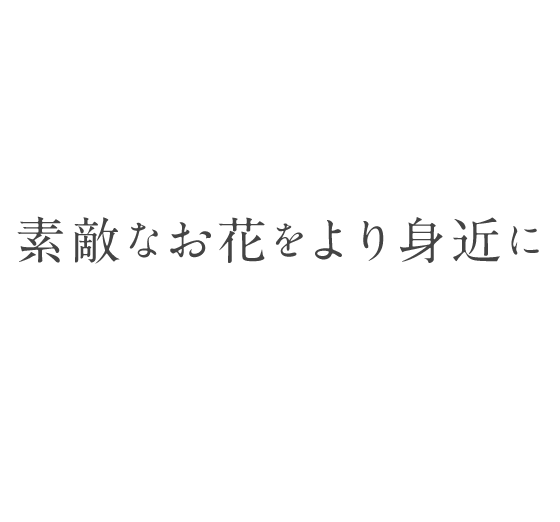 素敵なお花をより身近に